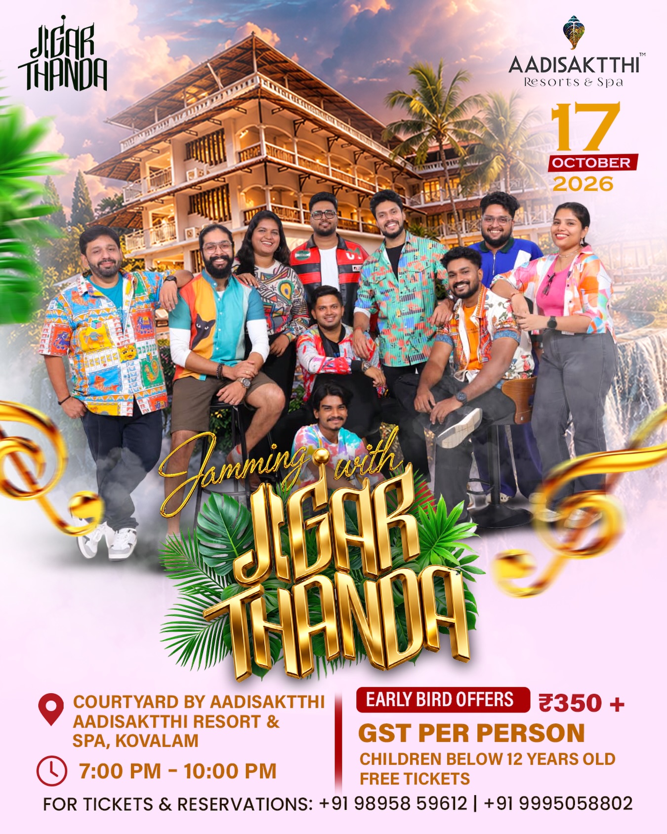 Jamming with JIGAR THANDA | Courtyard by Aadisaktthi Aadisaktthi Resort & Spa, Kovalam, Trivandrum