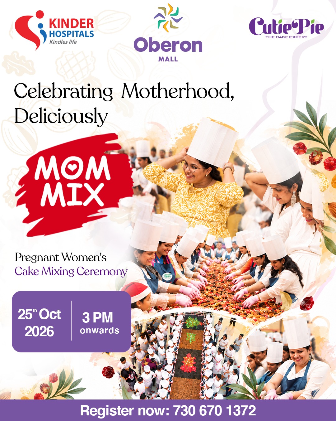 Mom Mix – Pregnant Women's Cake Mixing Ceremony | Oberon Mall