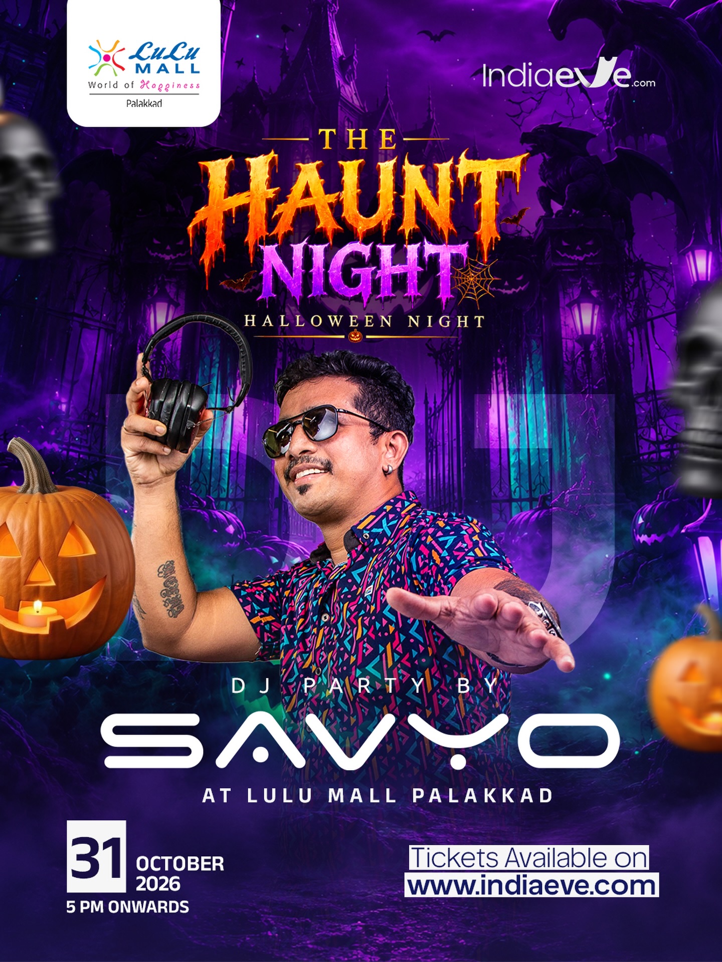 THE HAUNT NIGHT – Halloween Night featuring SAVYO | Lulu Mall, Palakkad, Kerala