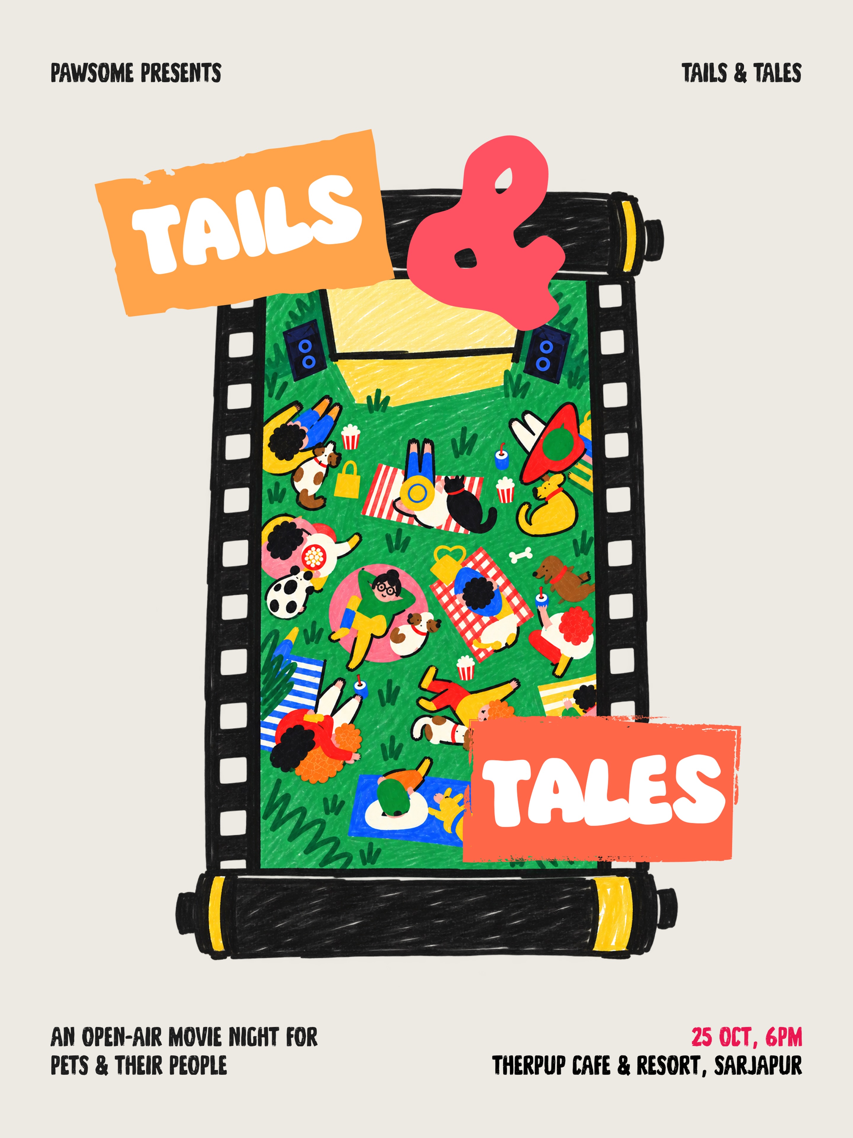 PAWSOME | Open-Air Movie Night with Pets at Therpup Cafe, Sarjapur, Bengaluru