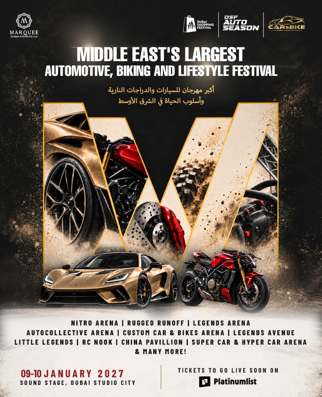 Middle East Car & Bike Week 2027 | Sound Stage, Dubai Studio City, Dubai