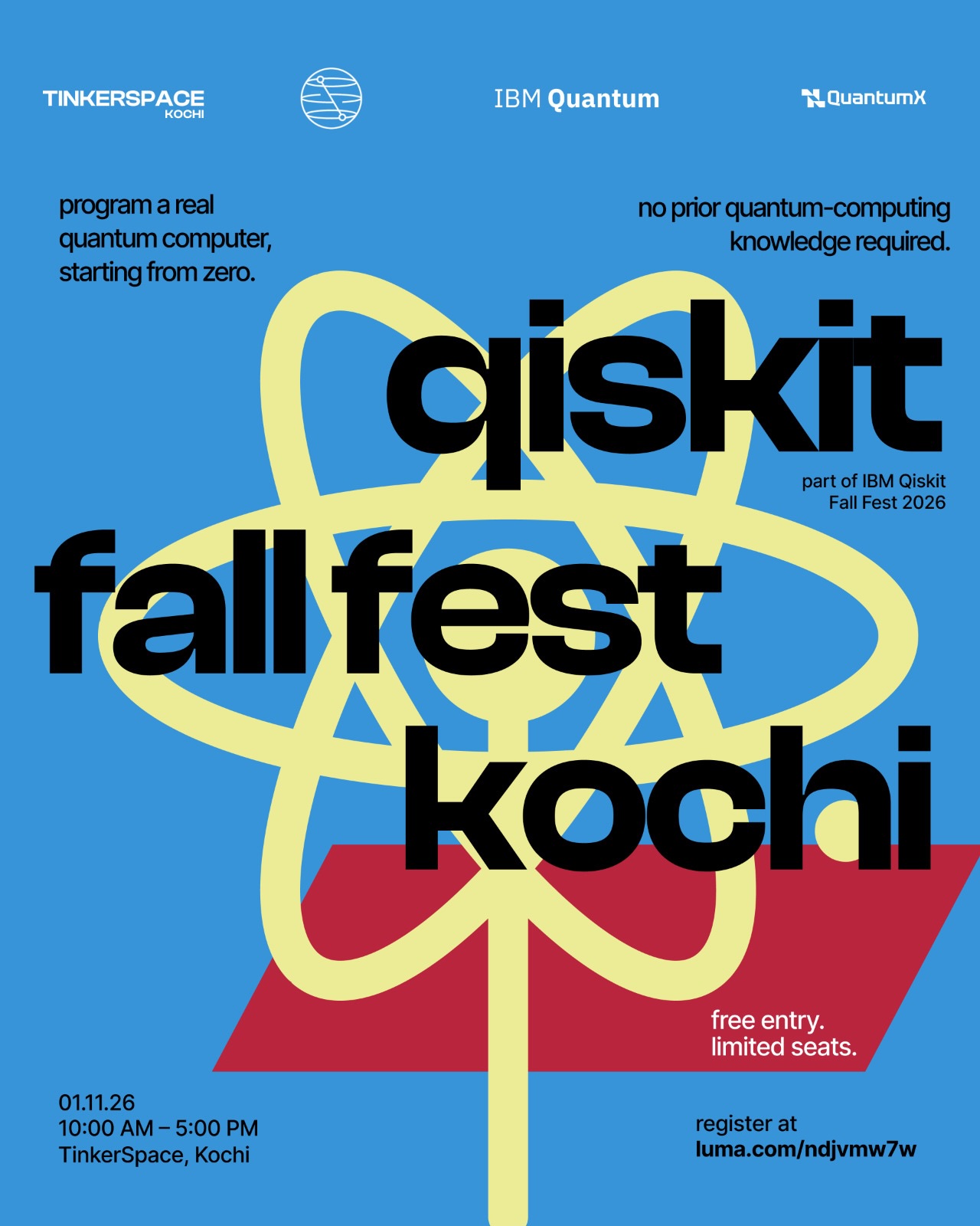 Quantum Hack Day – Qiskit Fall Fest 2026 | TinkerSpace, Kochi