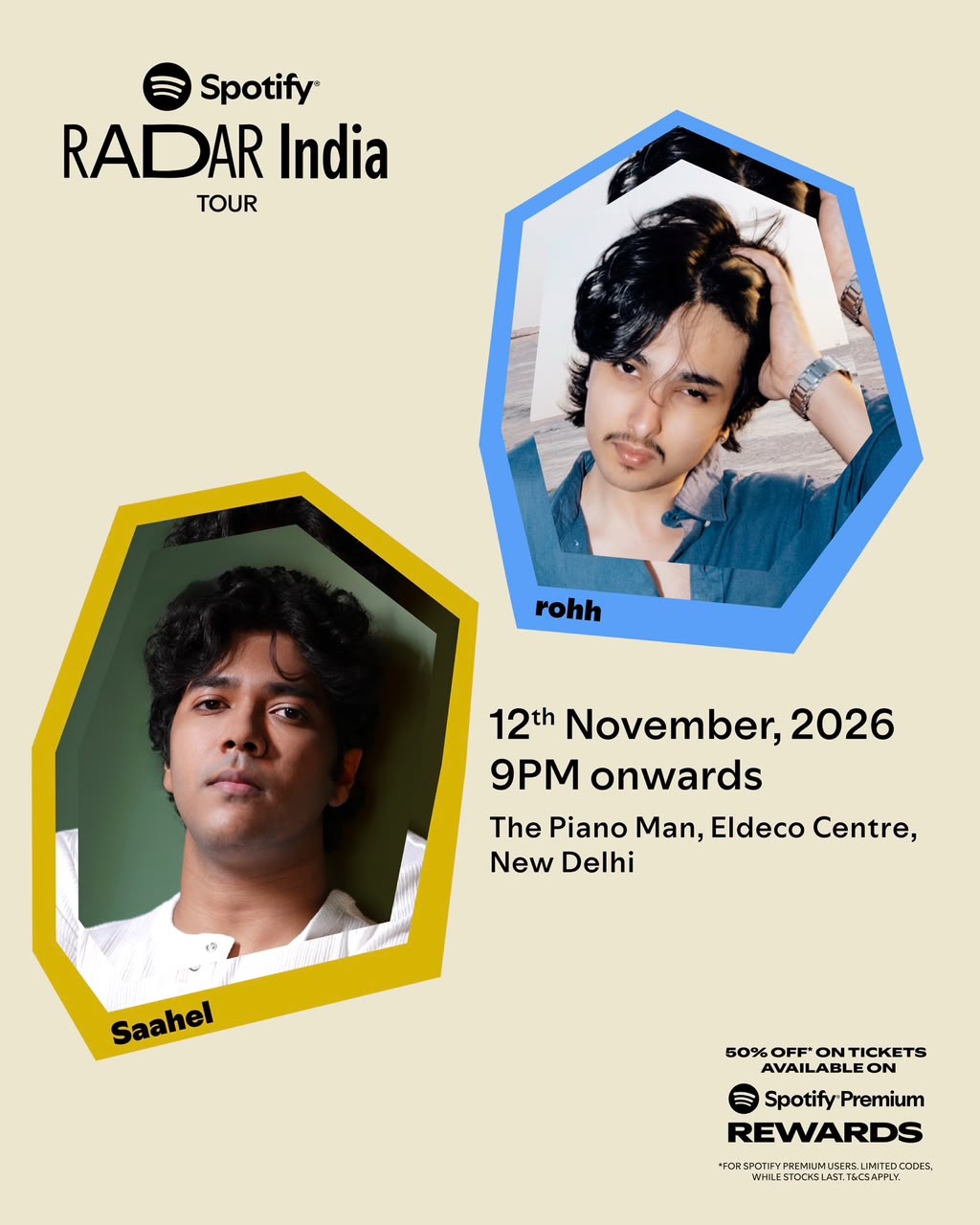Spotify RADAR India Tour: Saahel, rohh | The Piano Man, Eldeco Centre, New Delhi