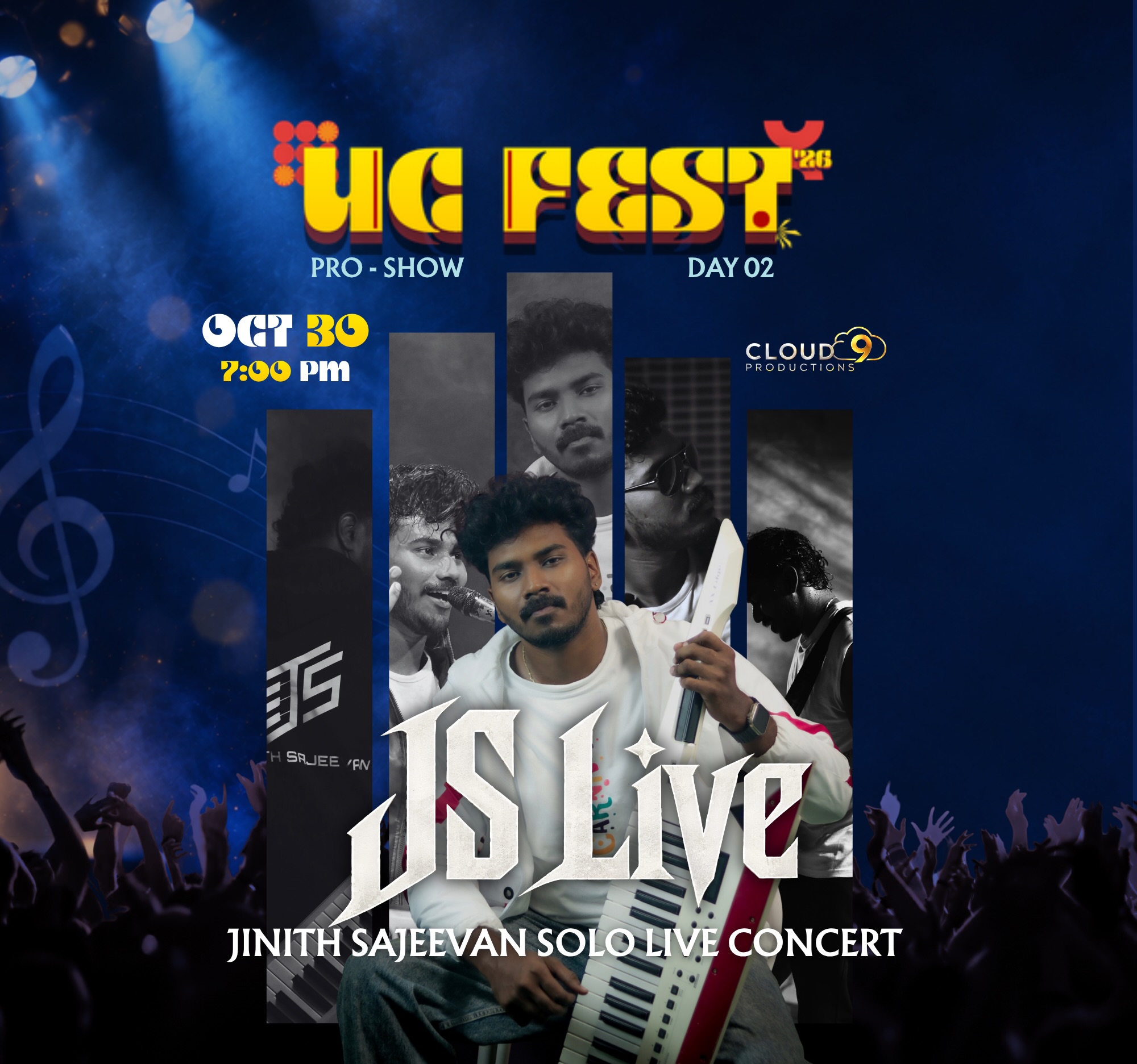 Jinith Sajeevan Solo Live Concert | UC Fest ’26 Pro-Show, University College, Palayam, Thiruvananthapuram