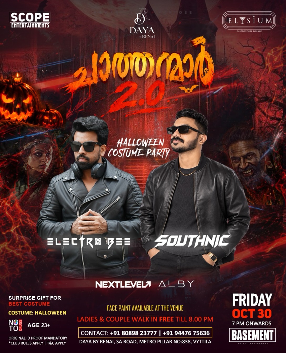 Chaathanmar 2.0 – Halloween Costume Party | Elysium, Daya by Renai, Kochi