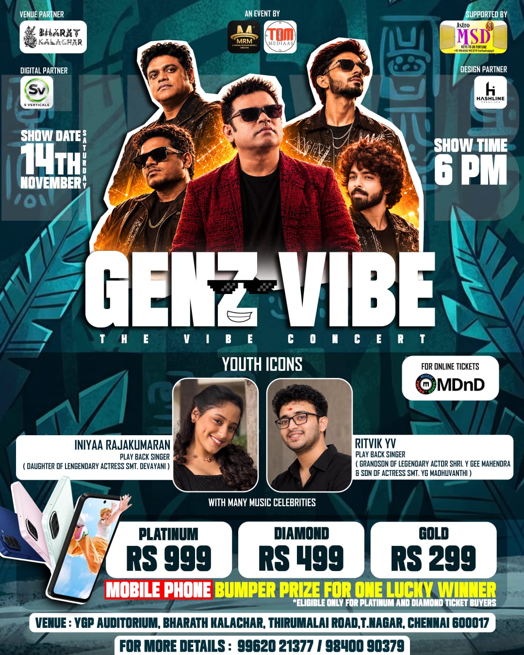 GEN Z VIBE – The Vibe Concert by Iniyaa Rajakumaran & Ritvik YV | YGP Auditorium, Chennai