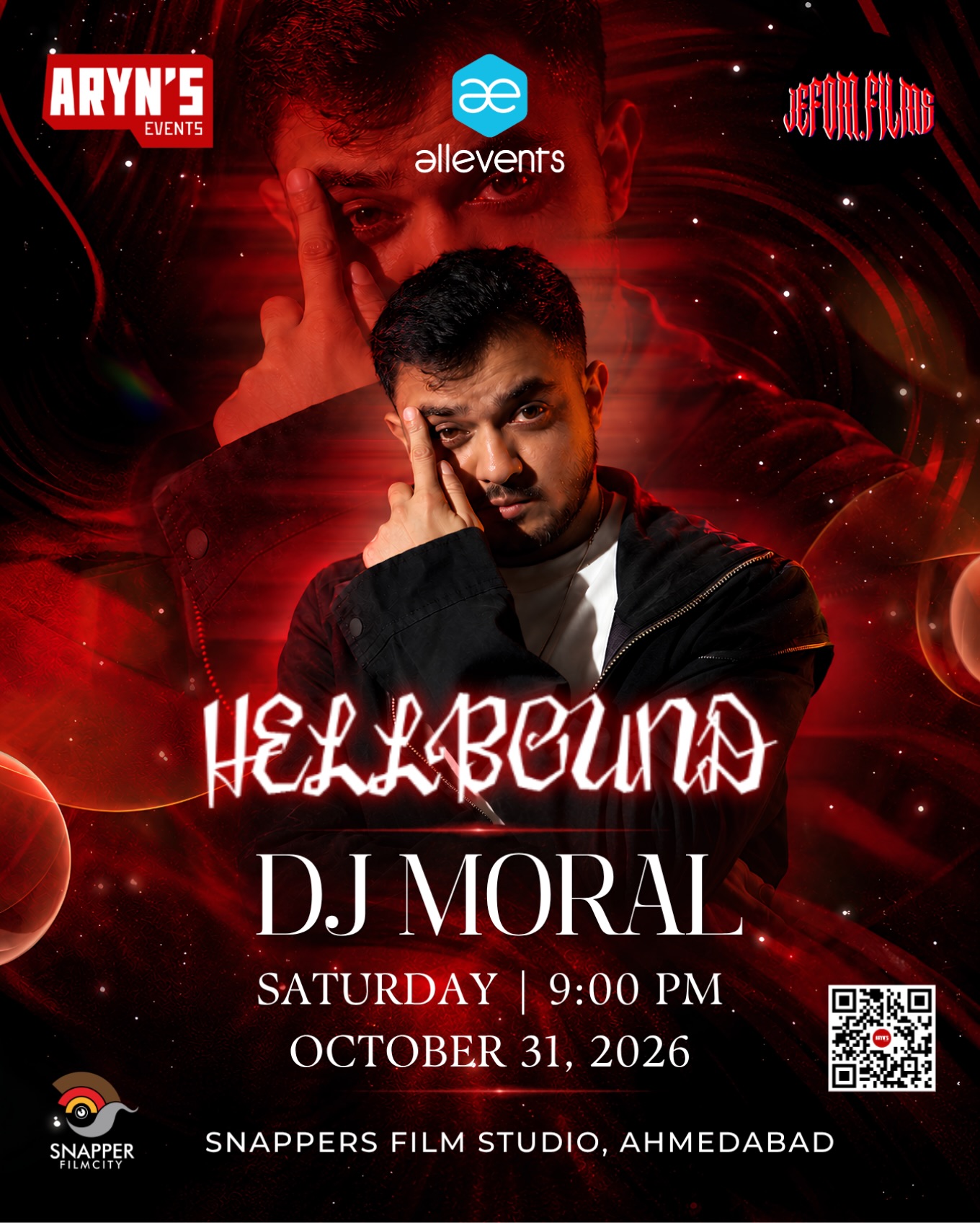 HellBound by Aryn Events | DJ Moral Live at Snapper Film City, Ahmedabad