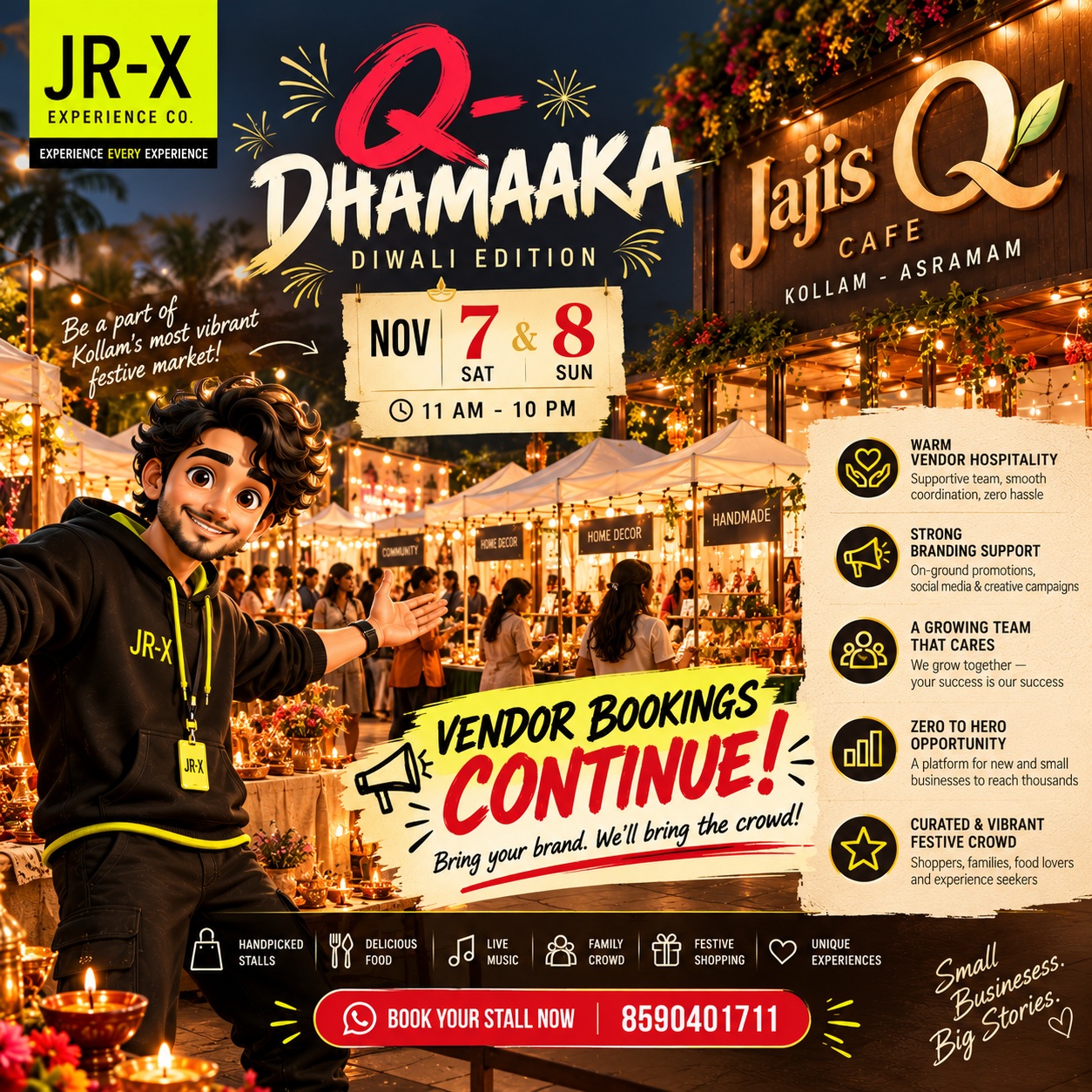 Q-DHAMAAKA – DIWALI EDITION | Jajis Q Cafe, Asramam, Kollam