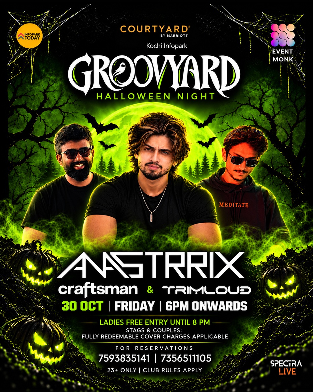Groovyard Halloween Night by Anastrrix, craftsman & Trimloud | Courtyard by Marriott, Kakkanad, Kochi
