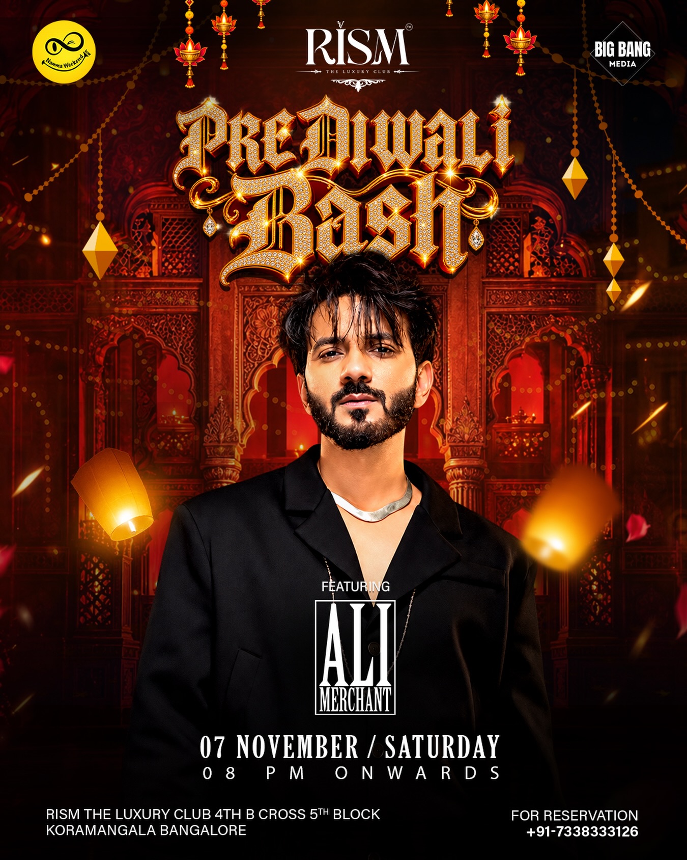 Diwali Bash featuring ALI MERCHANT | RISM The Luxury Club, Koramangala, Bengaluru