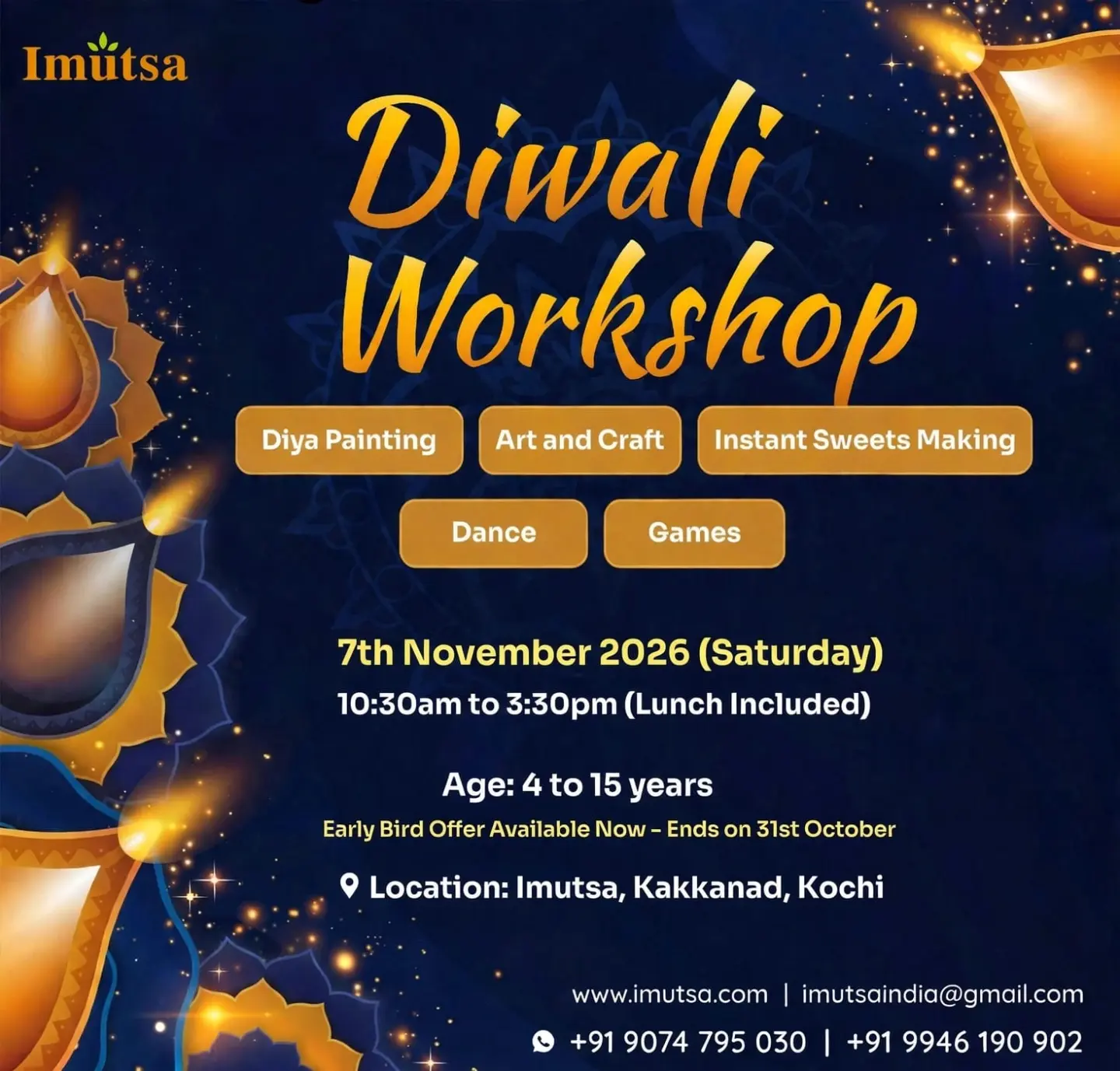 Diwali Workshop | Imutsa, Kakkanad, Kochi