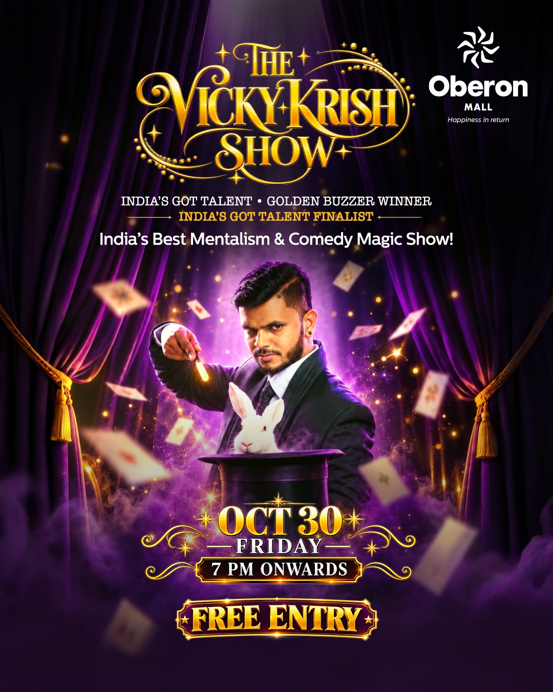 The Vicky Krish Show - India's Best Mentalism & Comedy Magic Show | Oberon Mall