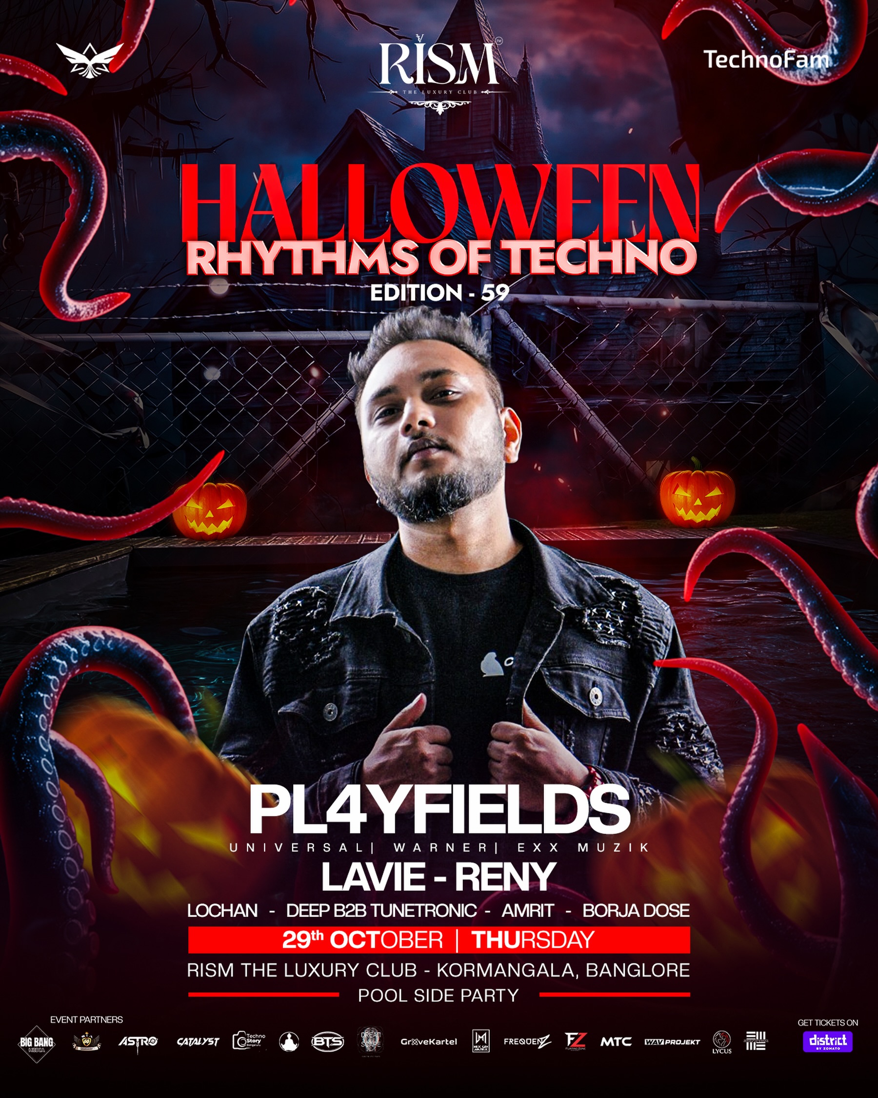 RHYTHMS OF TECHNO — HALLOWEEN EDITION | RISM The Luxury Club, Koramangala, Bangalore
