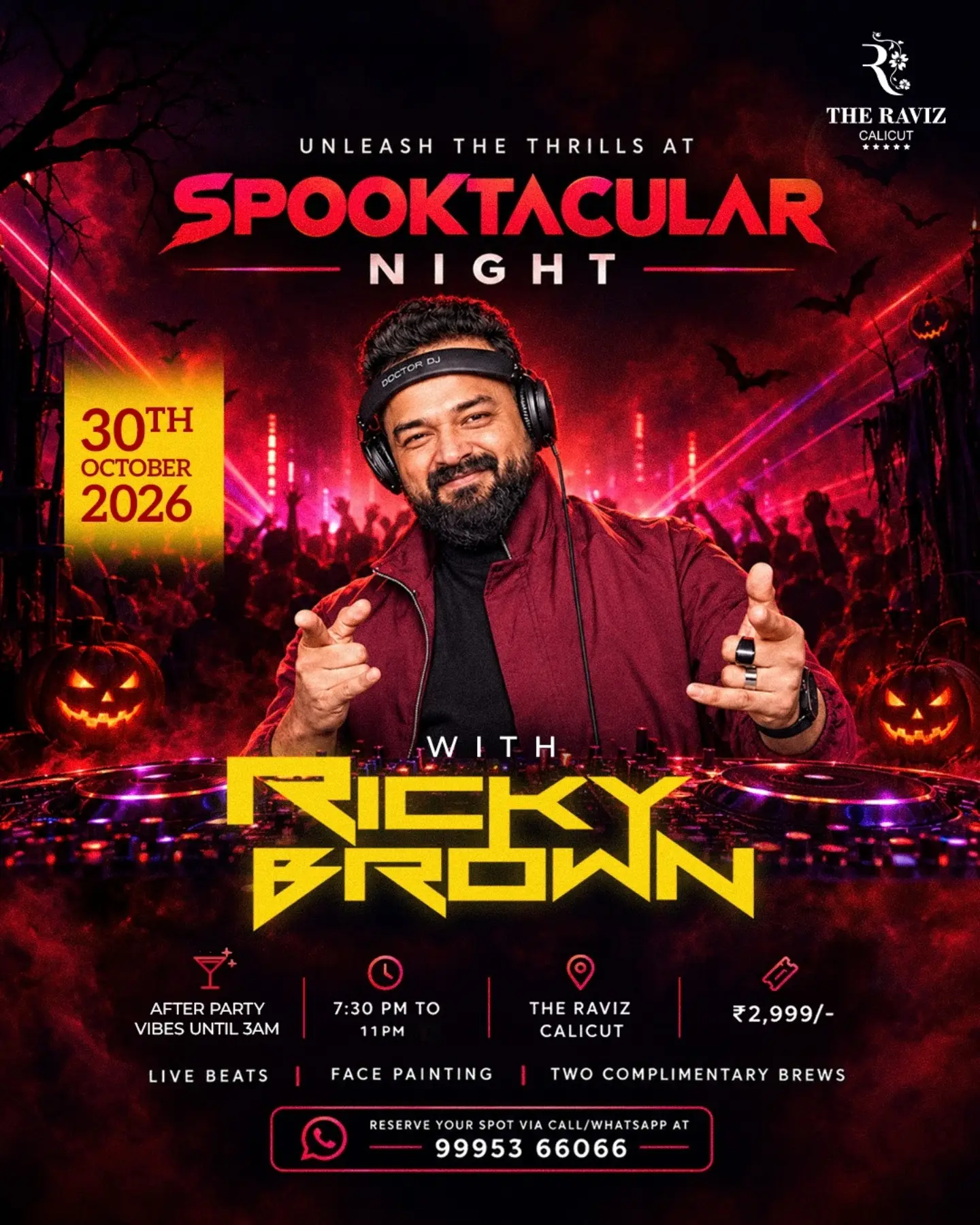 Spooktacular Night with Ricky Brown | The Raviz Calicut, Kozhikode, Kerala