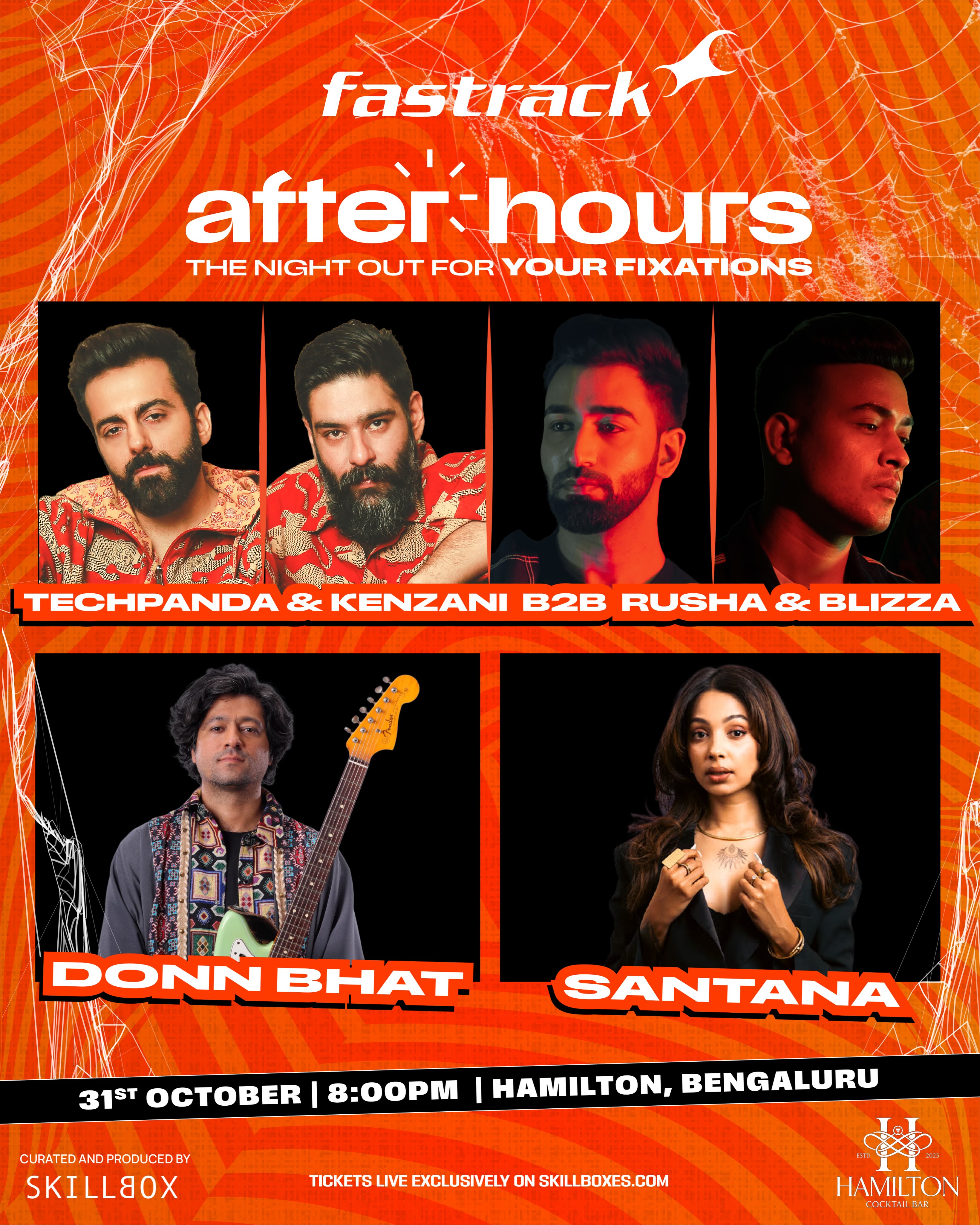 Fastrack presents After Hours ft. Techpanda Kenzani B2B Rusha Blizza, Donn Bhat, Santana | Hamilton, Bengaluru