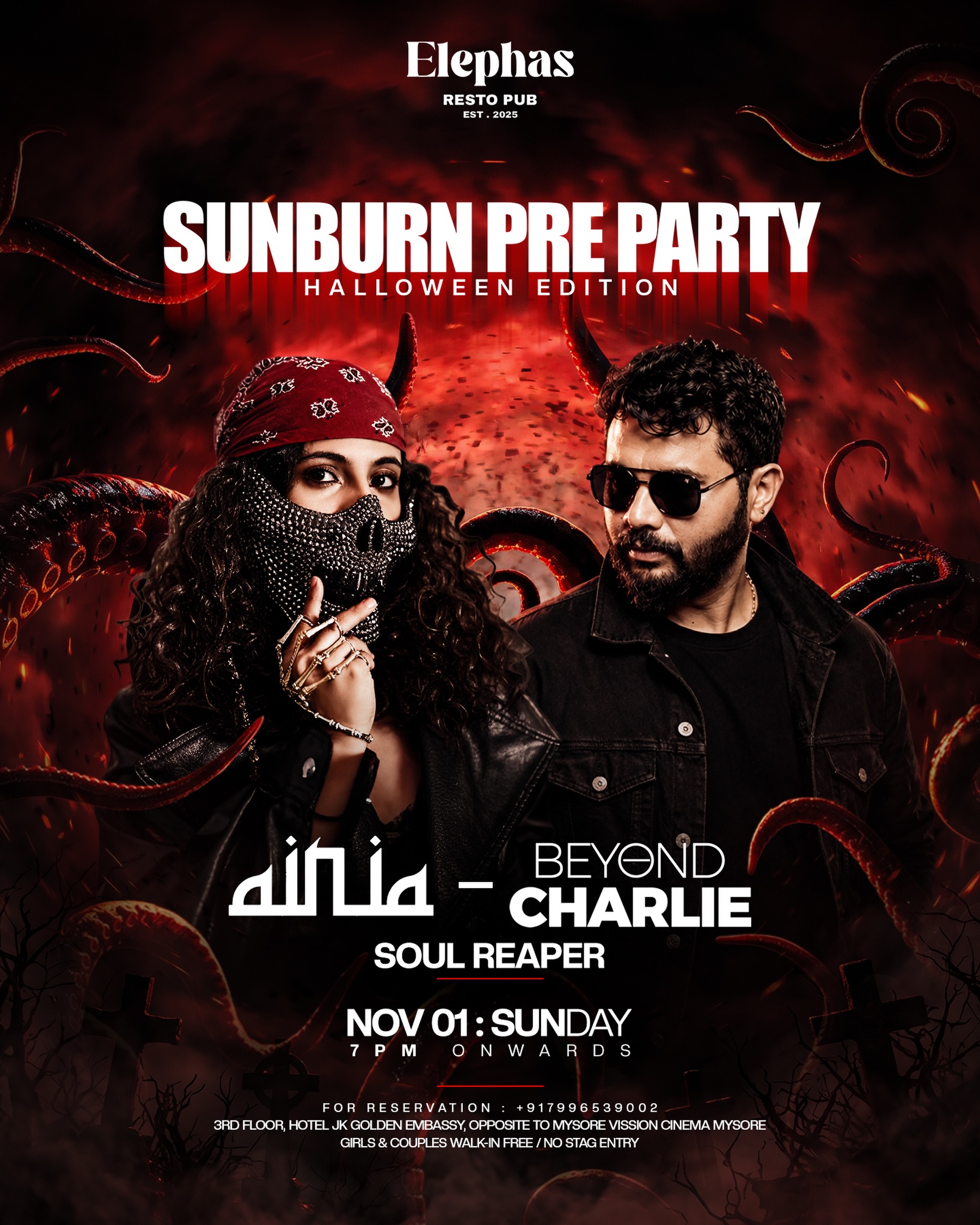 SUNBURN PRE PARTY – HALLOWEEN EDITION | Elephas Resto Pub, Mysore