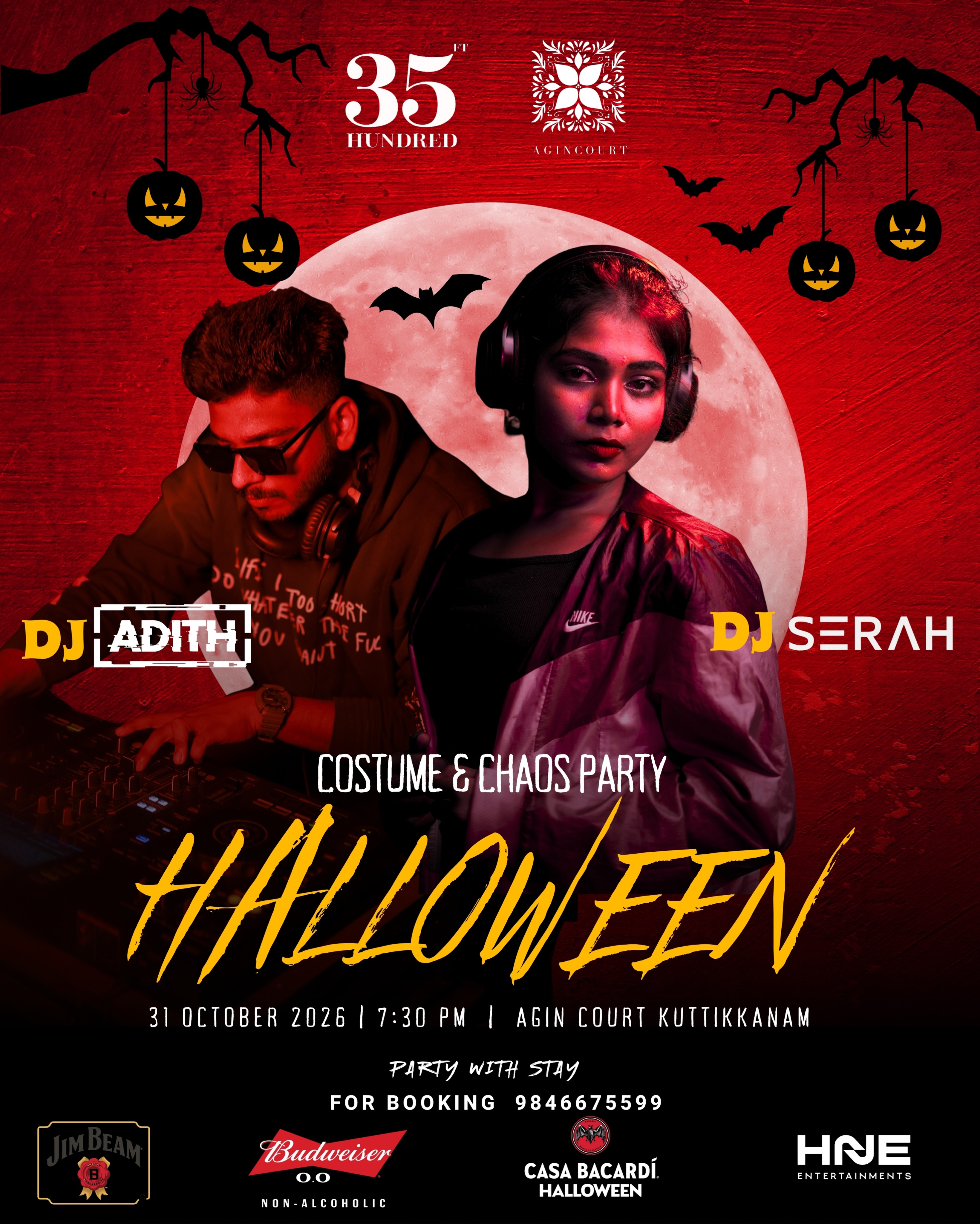 Halloween – Costume & Chaos Party featuring DJ Adith and DJ Serah | Agincourt, Kuttikkanam