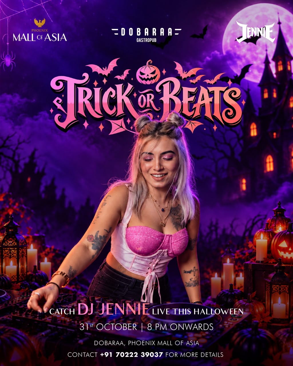 Trick or Beats by DJ Jennie | Dobaraa, Phoenix Mall of Asia, Bengaluru
