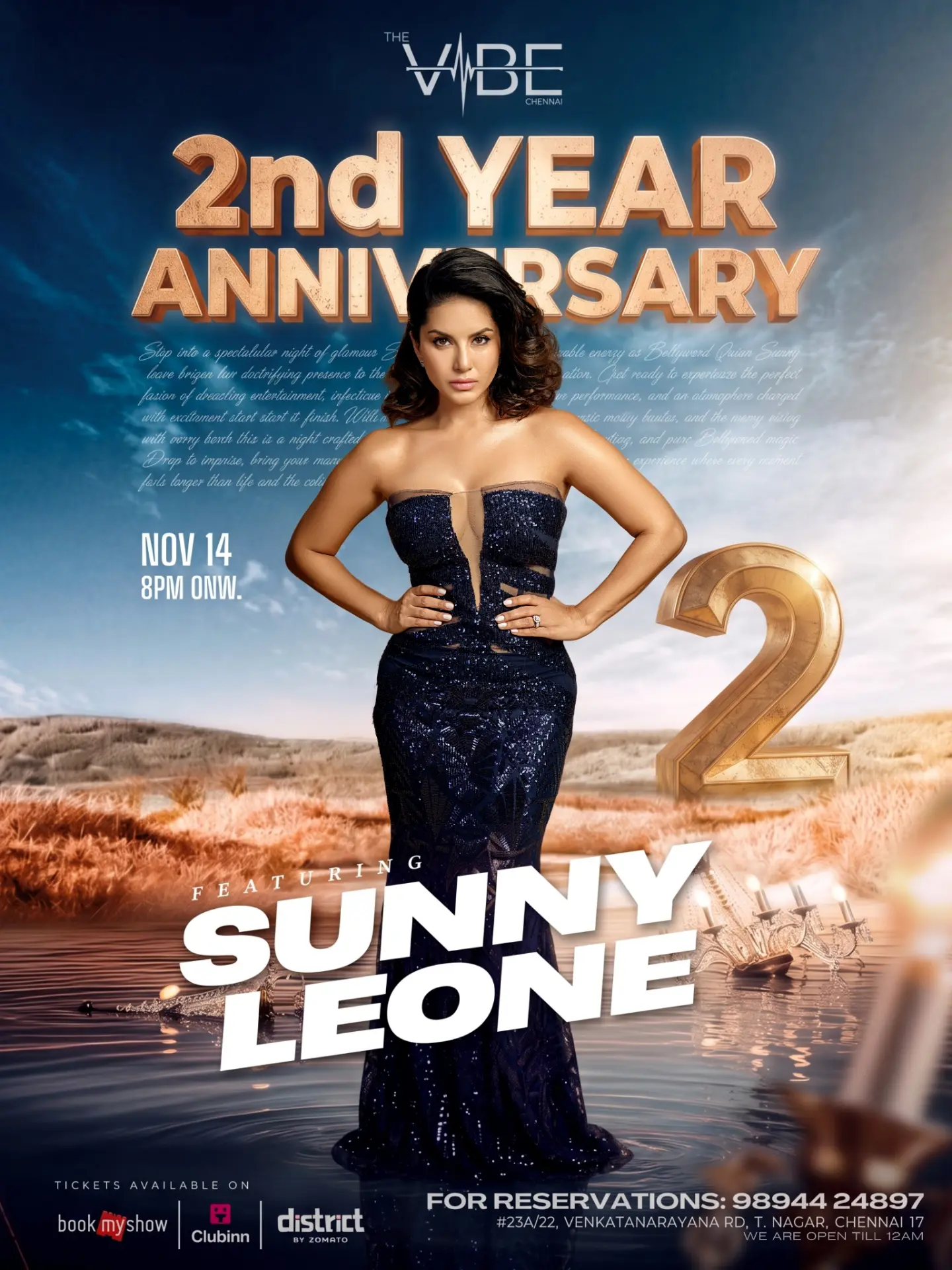 2nd Year Anniversary of VIBE feat. Sunny Leone | Vibe Restobar, Chennai