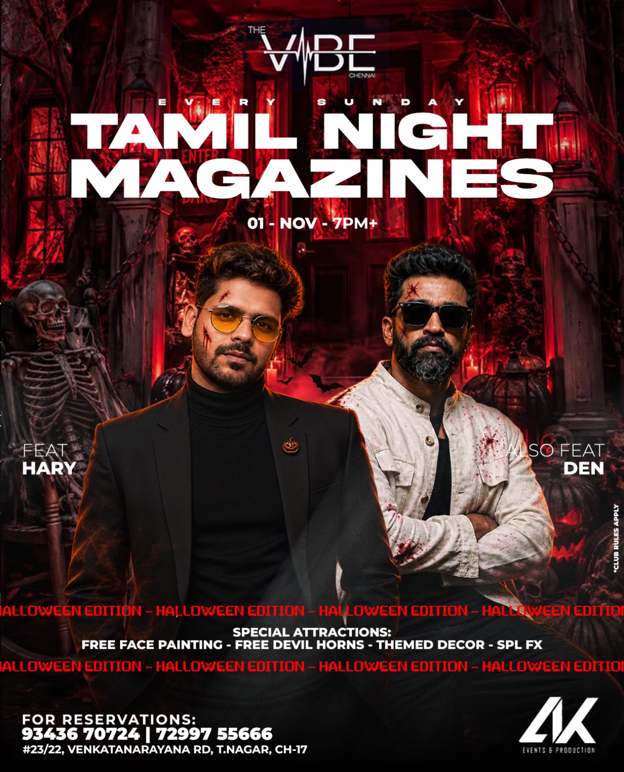 Tamil Night Magazines featuring HARY and DEN | The Vibe, Chennai