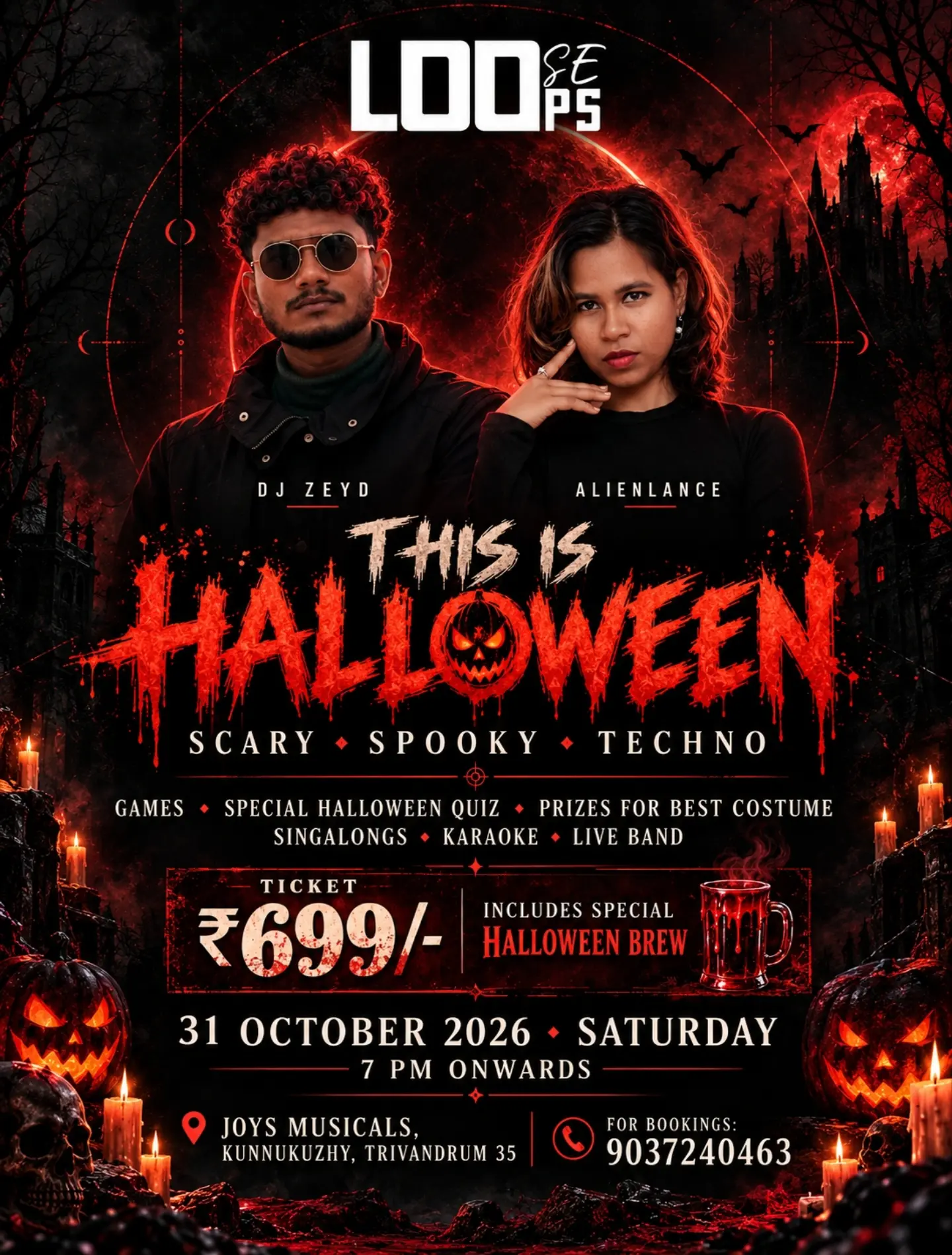 This Is Halloween featuring DJ ZEYD and ALIENLANCE | Joys Musicals, Trivandrum