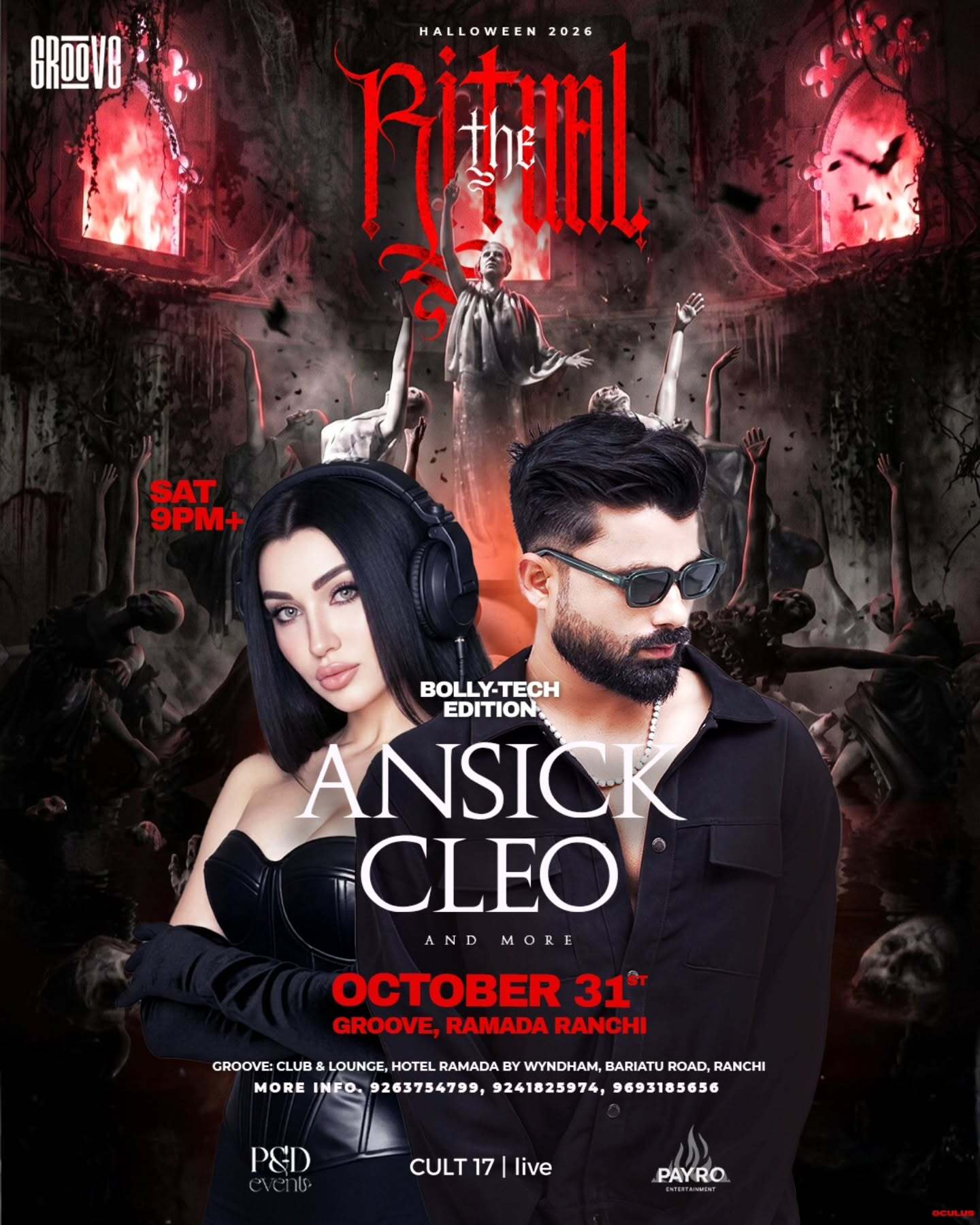 ANSICK × DJ CLEO | Halloween 2026 at GROOVE, Ramada by Wyndham Ranchi, Ranchi