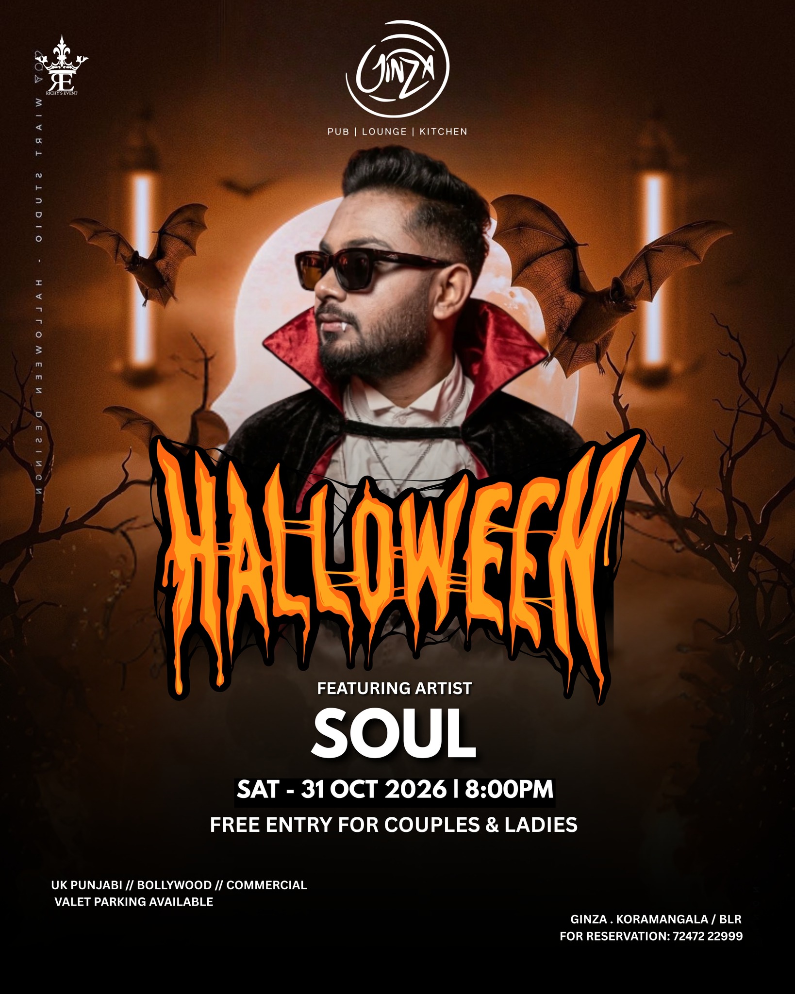 Halloween Night at Ginza featuring SOUL | Ginza Pub, Koramangala, Bangalore
