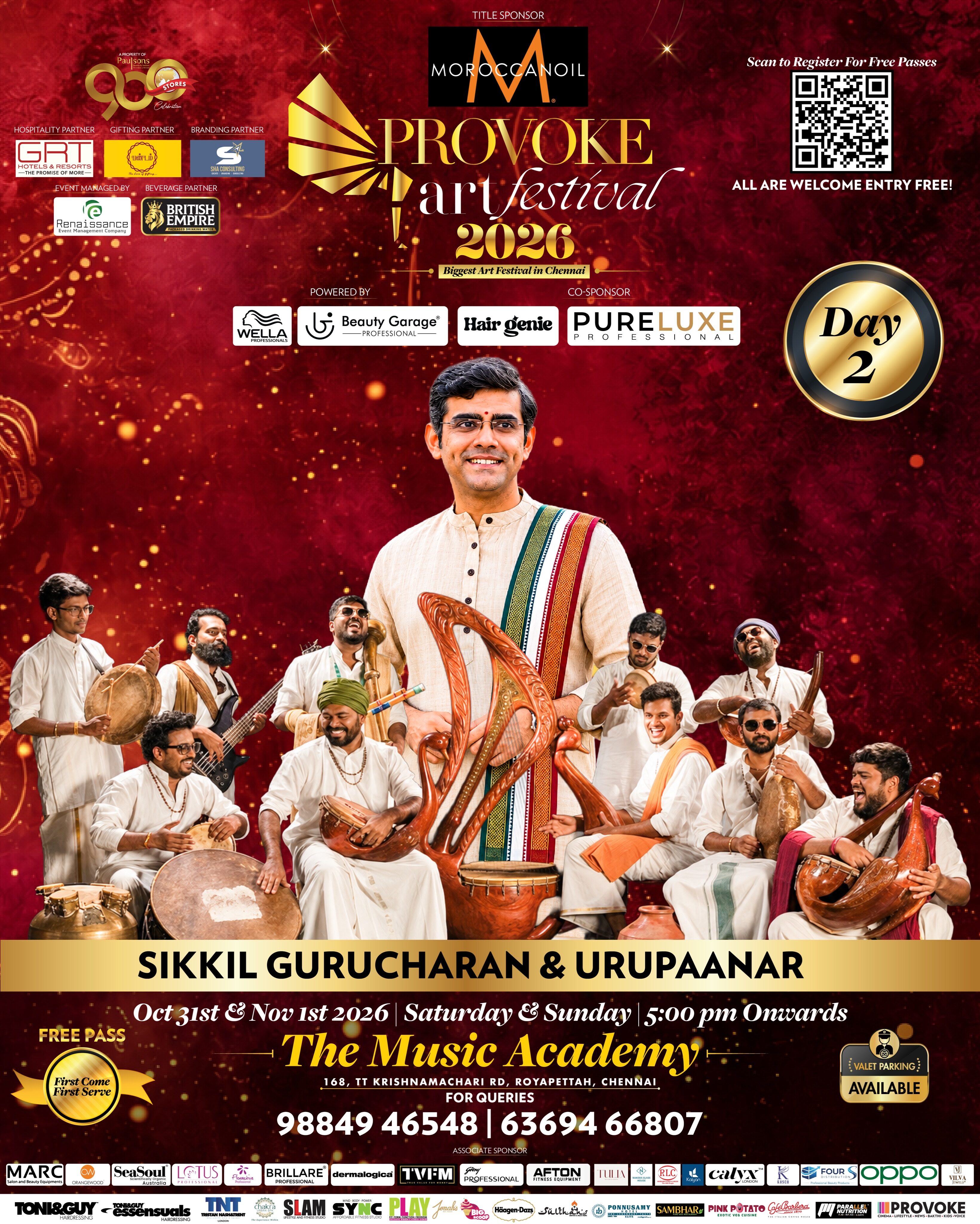 Sikkil Gurucharan & Urupaanar Live | Provoke Art Festival 2026, The Music Academy, Chennai