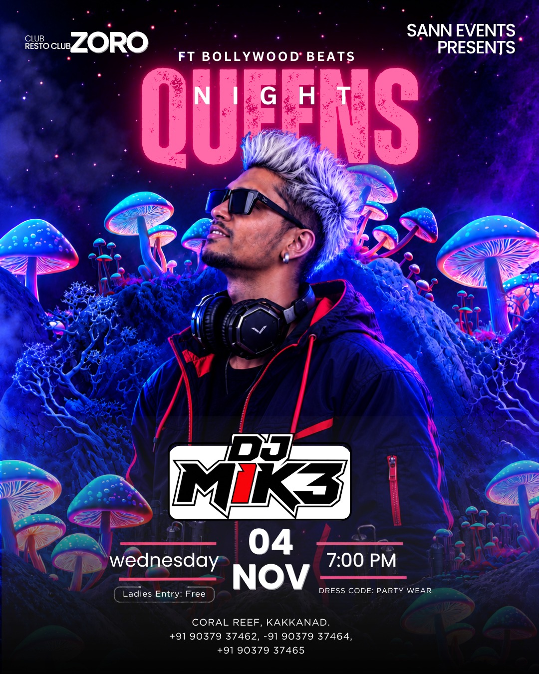 Queens Night ft. DJ MIK3 | Club Zoro (Coral Reef), Kakkanad, Kochi